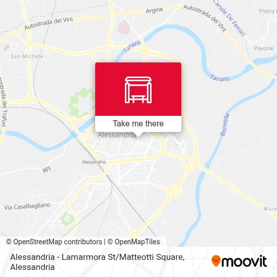 Alessandria - Lamarmora St / Matteotti Square map