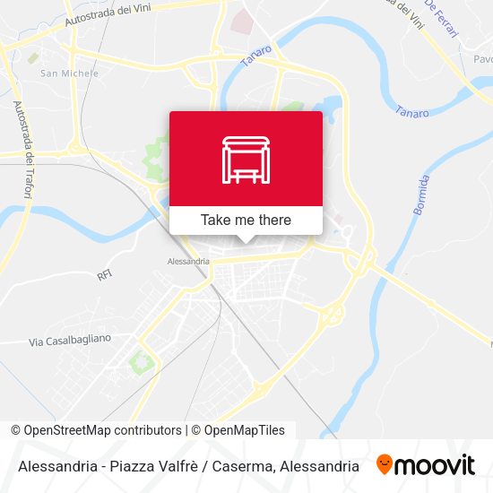 Alessandria - Piazza Valfrè / Caserma map