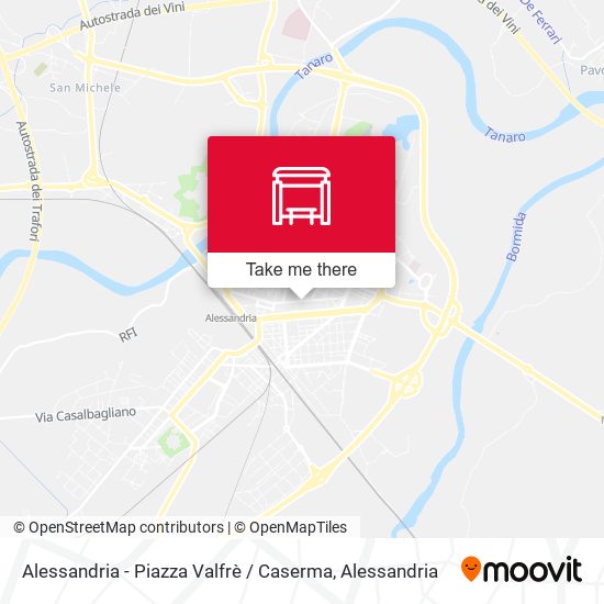 Alessandria - Piazza Valfrè / Caserma map