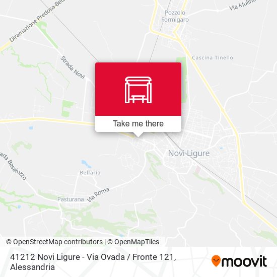 41212 Novi Ligure - Via Ovada / Fronte 121 map