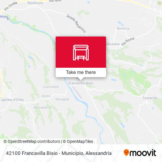 42100 Francavilla Bisio - Municipio map