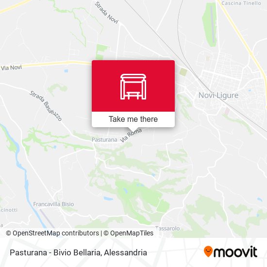 Pasturana - Bivio Bellaria map