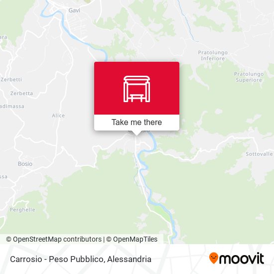 Carrosio - Peso Pubblico map
