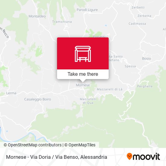 Mornese - Via Doria / Via Benso map
