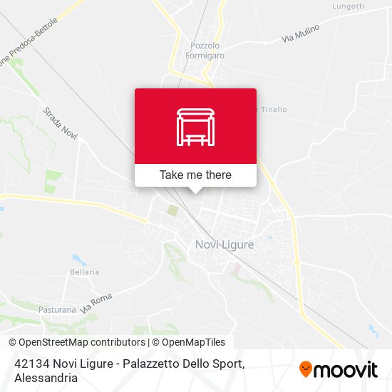 42134 Novi Ligure - Palazzetto Dello Sport map