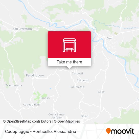 Cadepiaggio - Ponticello map