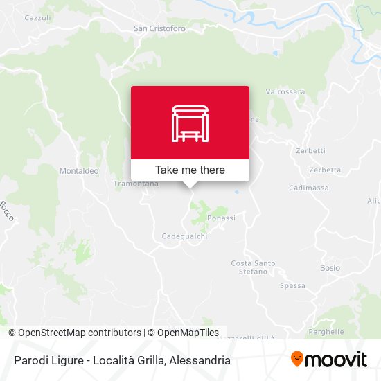 Parodi Ligure - Località Grilla map