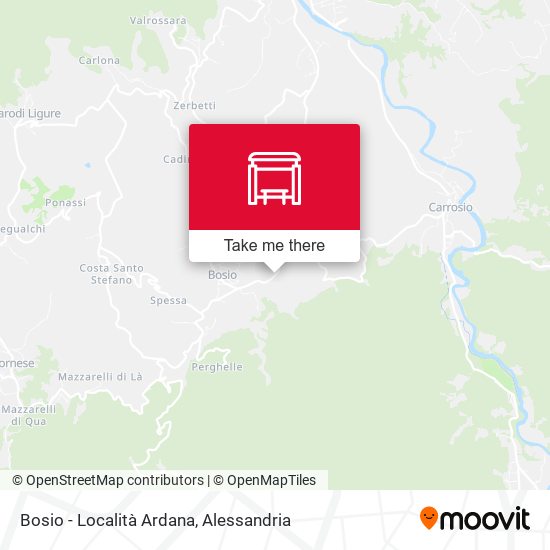 Bosio - Località Ardana map