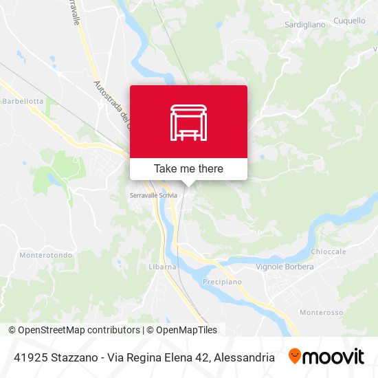 41925 Stazzano - Via Regina Elena 42 map