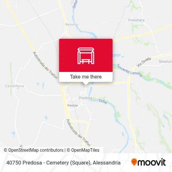 40750 Predosa - Cemetery (Square) map