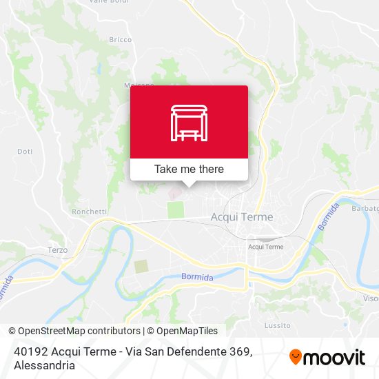 40192 Acqui Terme - Via San Defendente 369 map