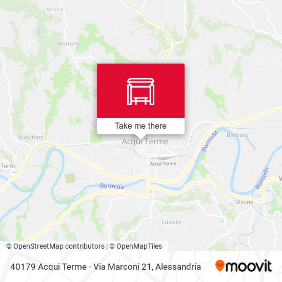 40179 Acqui Terme - Via Marconi 21 map