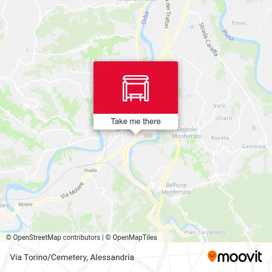 Via Torino/Cemetery map