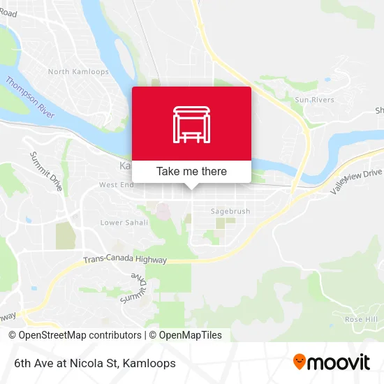 6th Ave at Nicola St map