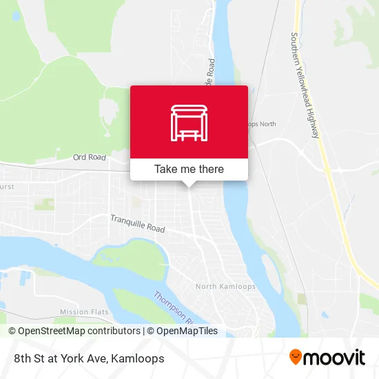 8th St at York Ave map