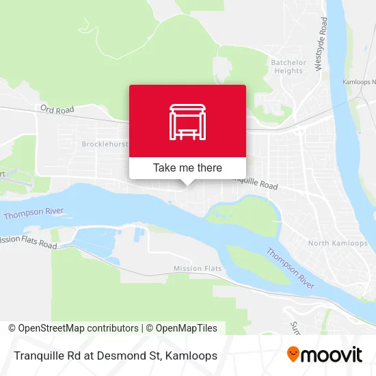 Tranquille Rd at Desmond St map