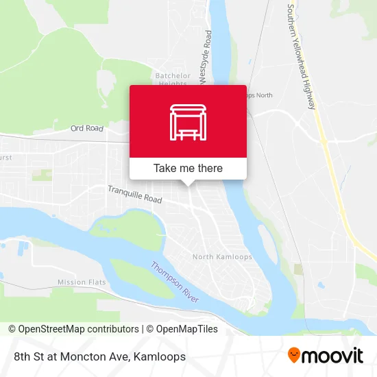 8th St at Moncton Ave map
