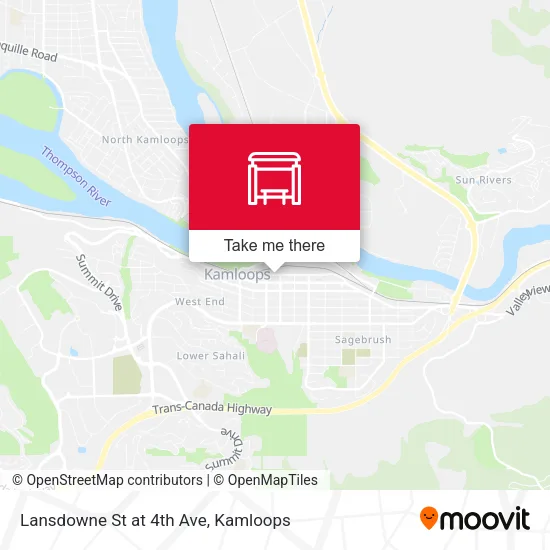 Lansdowne St at 4th Ave map