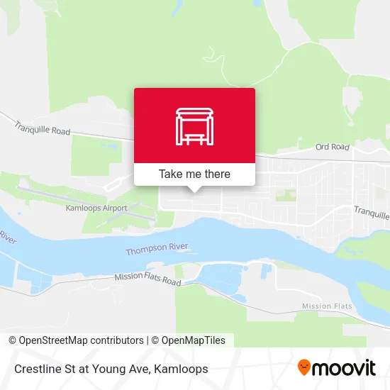 Crestline St at Young Ave map