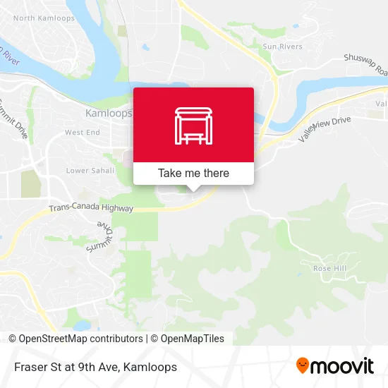 Fraser St at 9th Ave map