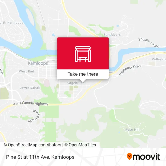 Pine St at 11th Ave map