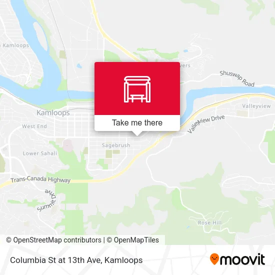 Columbia St at 13th Ave map