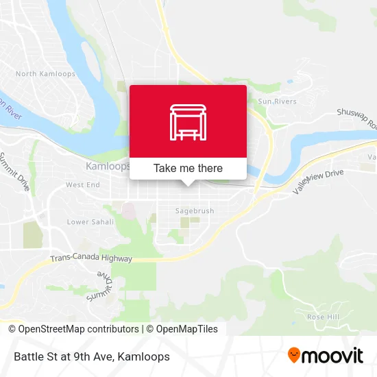 Battle St at 9th Ave map