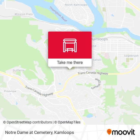 Notre Dame at Cemetery map
