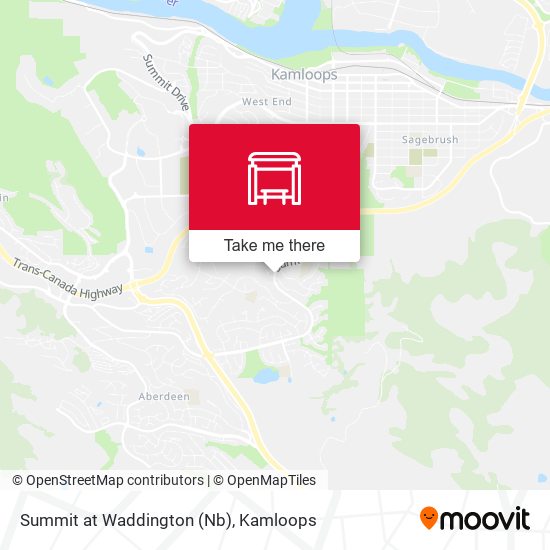 Summit at Waddington (Nb) map