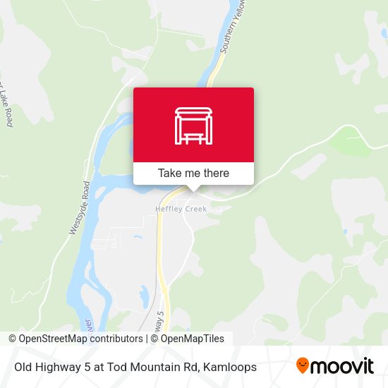 Old Highway 5 at Tod Mountain Rd map