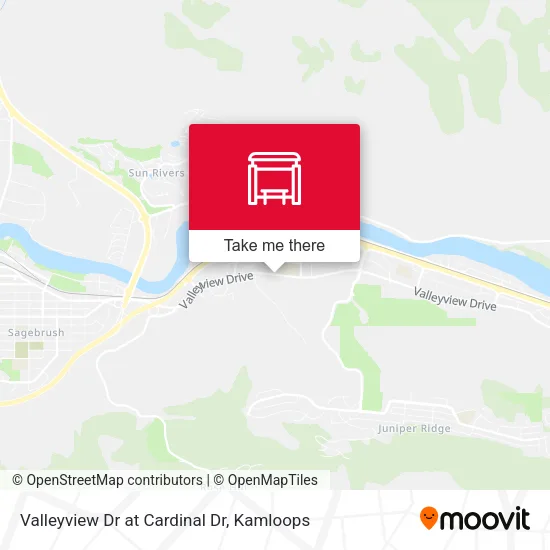 Valleyview Dr at Cardinal Dr map