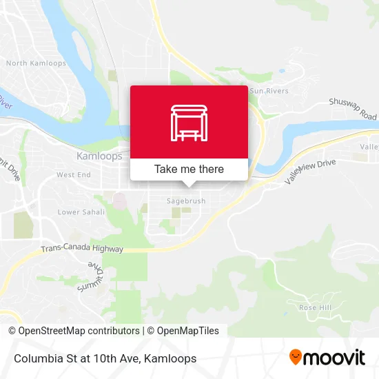 Columbia St at 10th Ave map