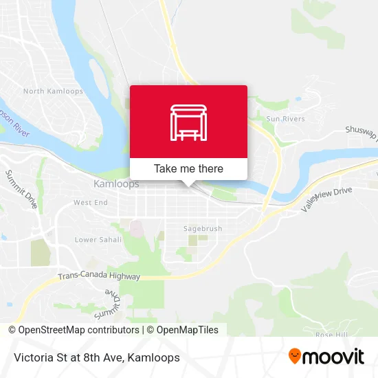 Victoria St at 8th Ave map