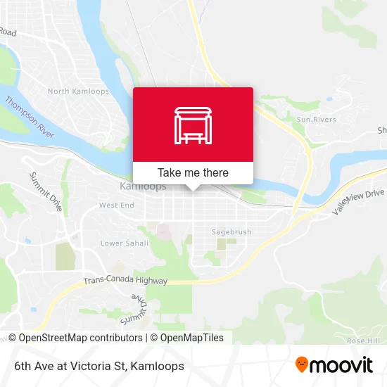 6th Ave at Victoria St map