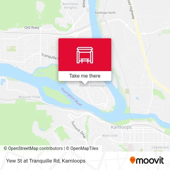 Yew St at Tranquille Rd map