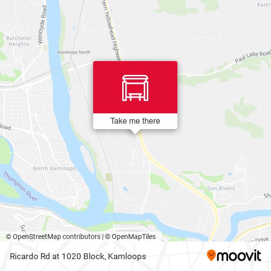 Ricardo Rd at 1020 Block map