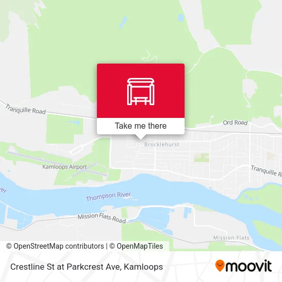 Crestline St at Parkcrest Ave map