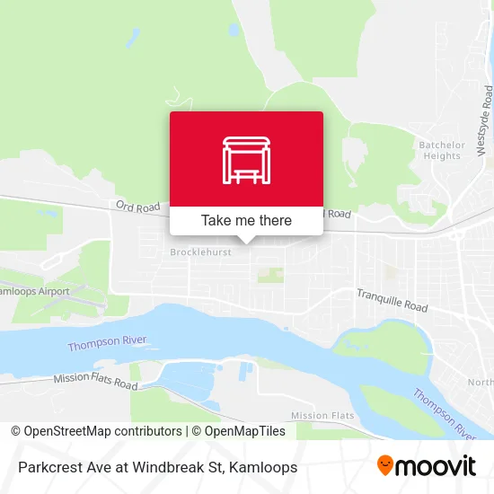 Parkcrest Ave at Windbreak St map