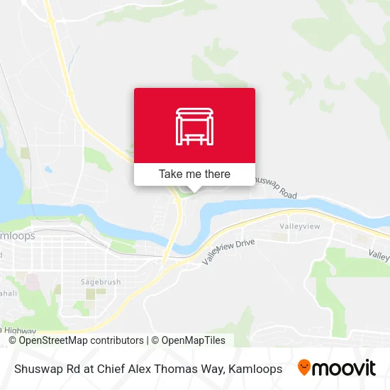 Shuswap Rd at Chief Alex Thomas Way map