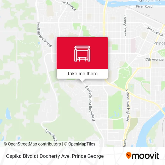 Ospika Blvd at Docherty Ave map