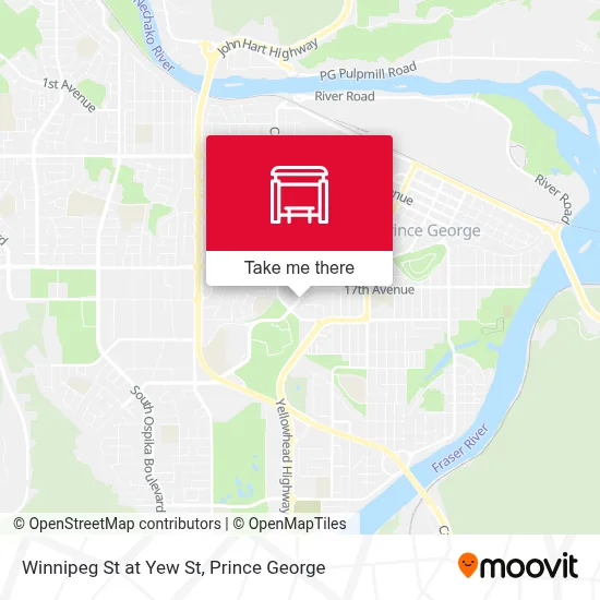 Winnipeg St at Yew St map