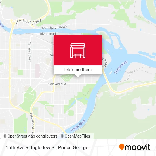 15th Ave at Ingledew St map