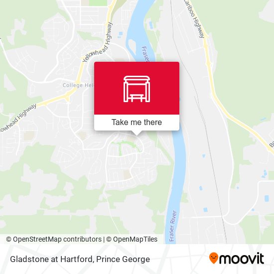 Gladstone at Hartford map