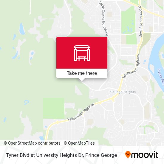 Tyner Blvd at University Heights Dr map