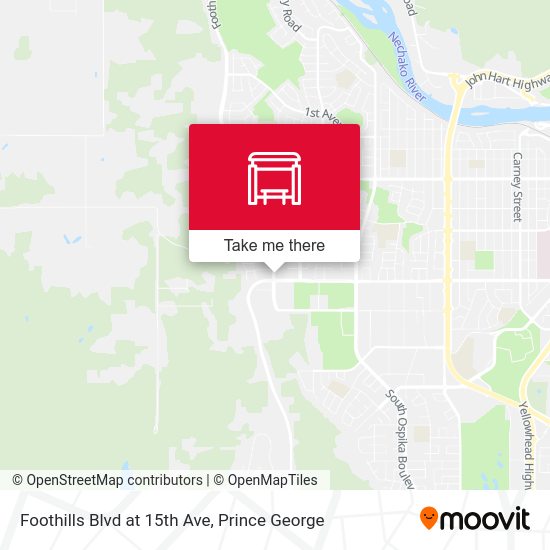 Foothills Blvd at 15th Ave map