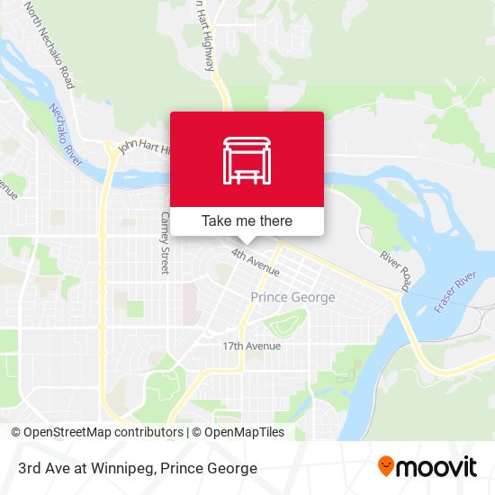 3rd Ave at Winnipeg map