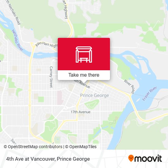 4th Ave at Vancouver map