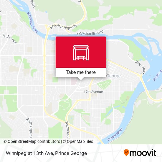 Winnipeg at 13th Ave map