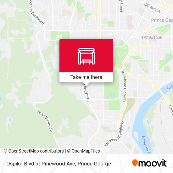 Ospika Blvd at Pinewood Ave map