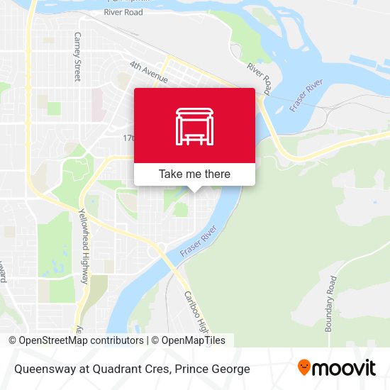 Queensway at Quadrant Cres map
